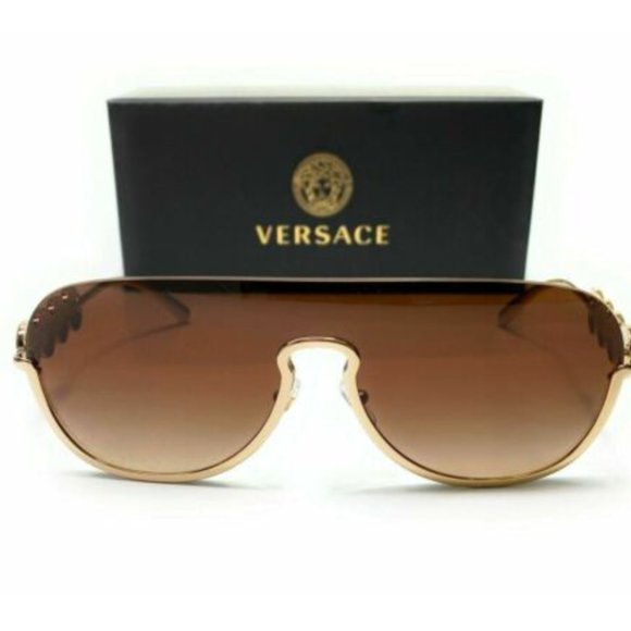 Versace Women\'s Gold and Brown Sunglasses!
